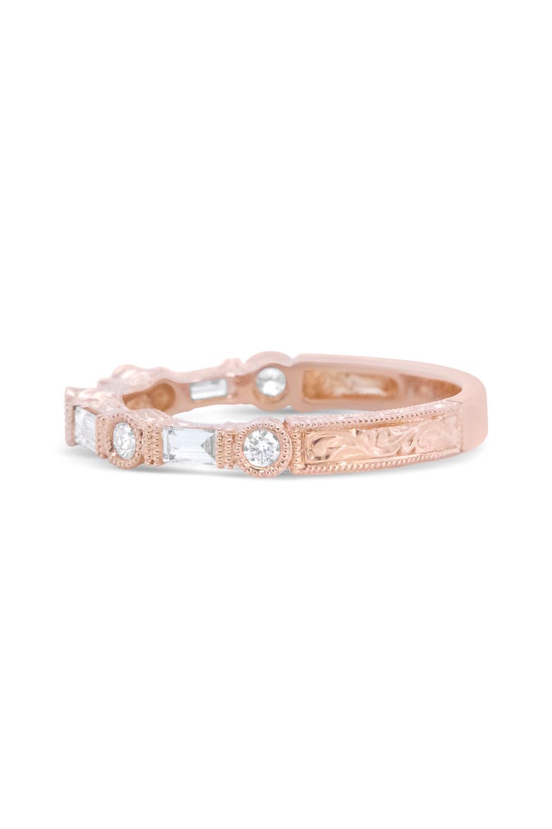 14K Rose Gold 3/8 Cttw Diamond Bridal Band Ring, Alternate, color, Pink