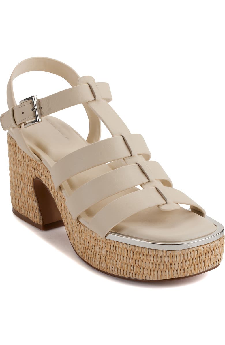 DKNY Fisherman Platform Sandal, Main, color, Bone