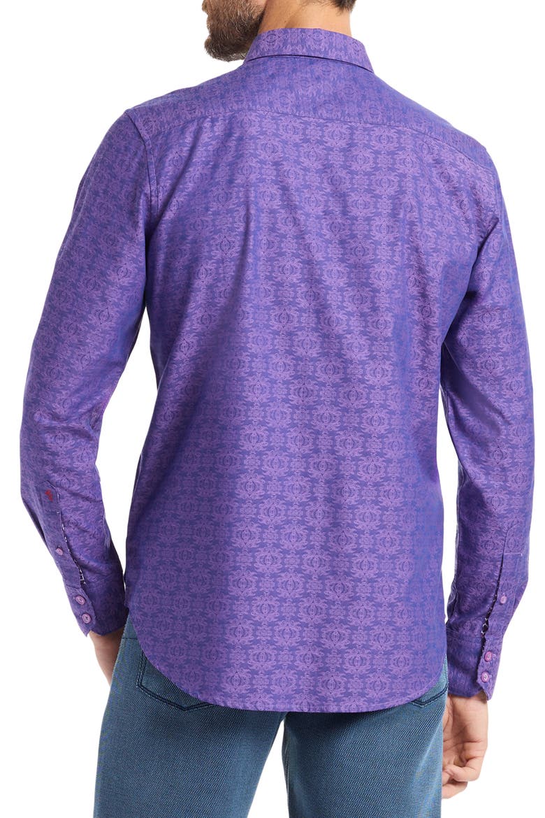 Stellman Button-Up Shirt, Alternate, color, PURPLE