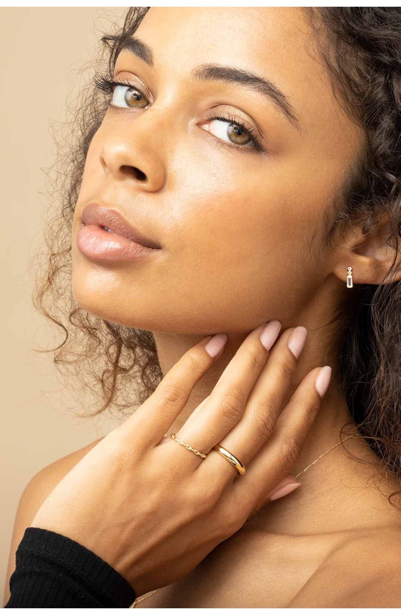 Oradina 14K Solid Gold Archie Stack Ring, Alternate, color, Yellow Gold