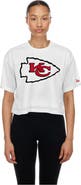 New Era Women's New Era White Kansas City Chiefs Summer Mesh Cropped Boxy T-Shirt