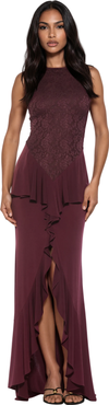 Alexia Admor Perrin Boatneck Ruffle Gown