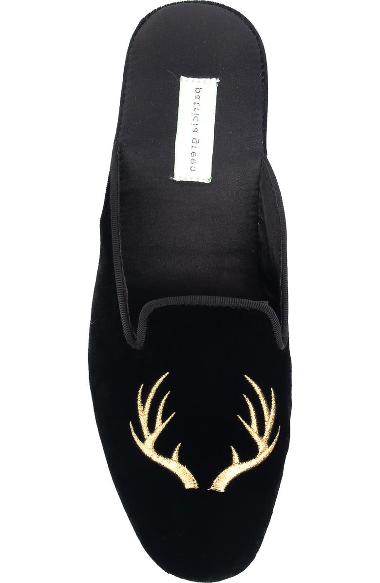 patricia green Antler Embroidered Slipper, Alternate, color,