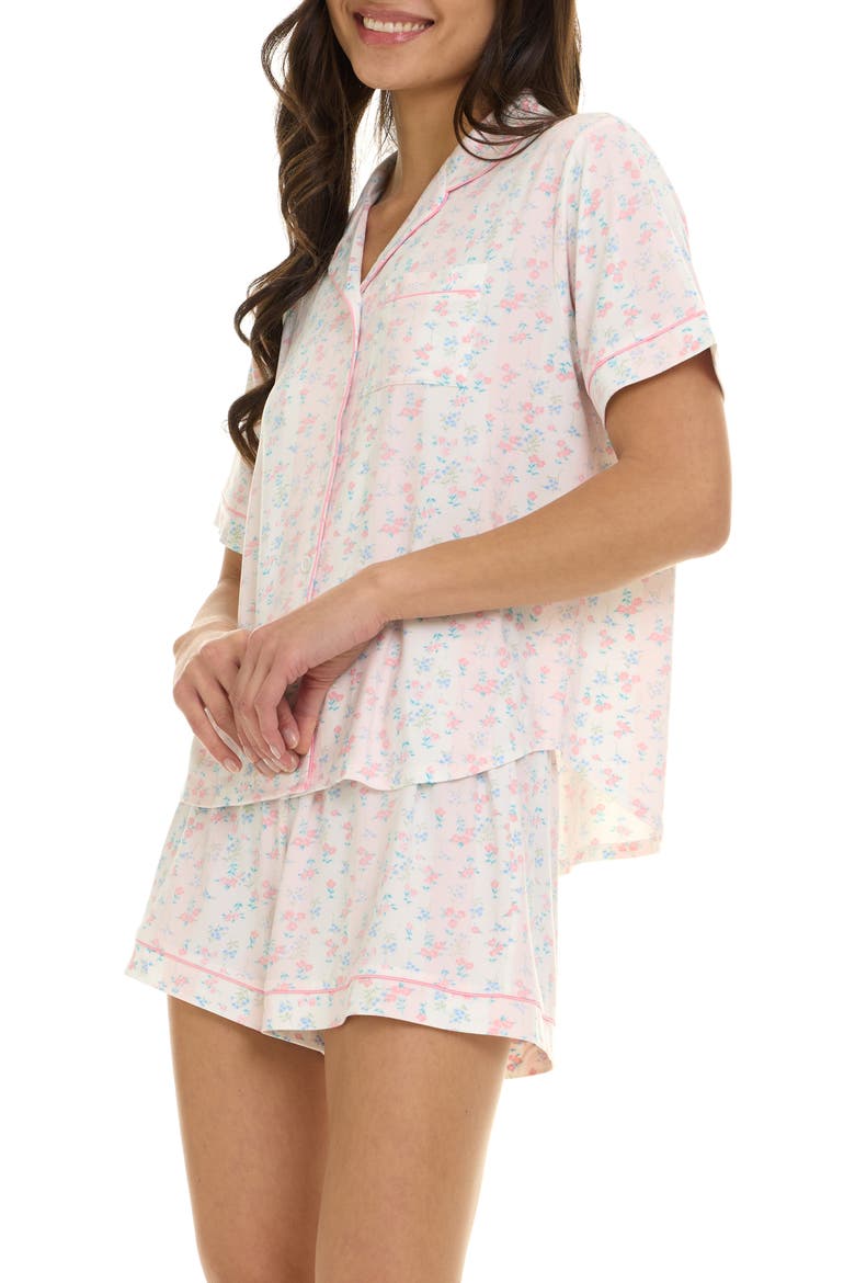Gabriella Printed Short Pajamas, Alternate, color, IVORY