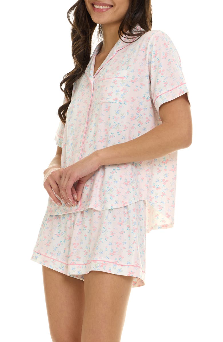 Flora By Flora Nikrooz Gabriella Printed Short Pajamas, Alternate, color, Ivory