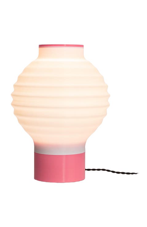 Asian Lantern 15" Vintage Traditional Plant-Based PLA 3D Printed Dimmable LED Table Lamp