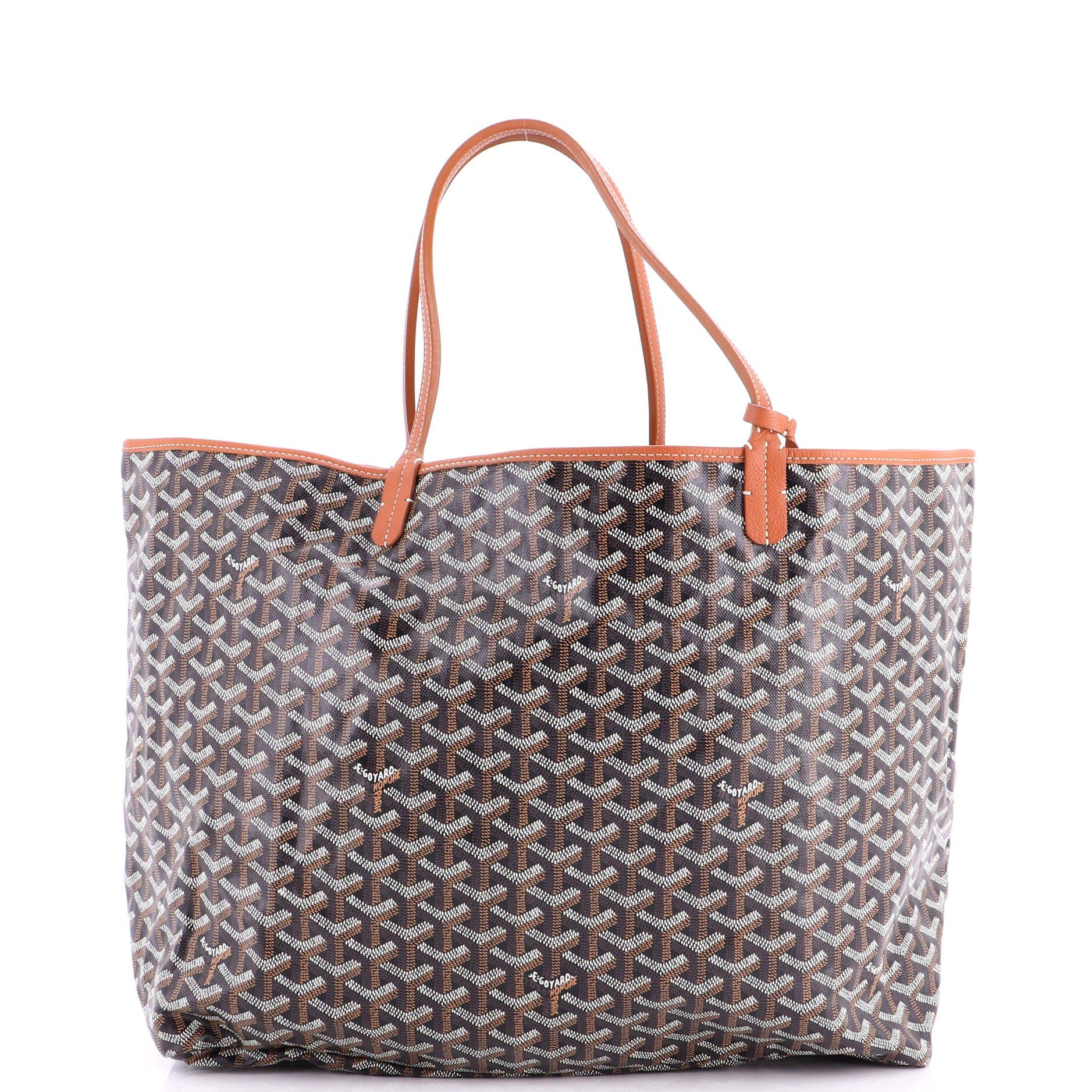 Pre-Owned Goyard Saint Louis Tote Coated Canvas GM, Main, color, Black
