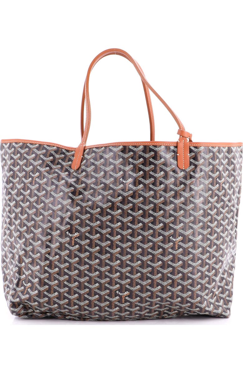 Pre-Owned Goyard Saint Louis Tote Coated Canvas GM, Main, color, Black