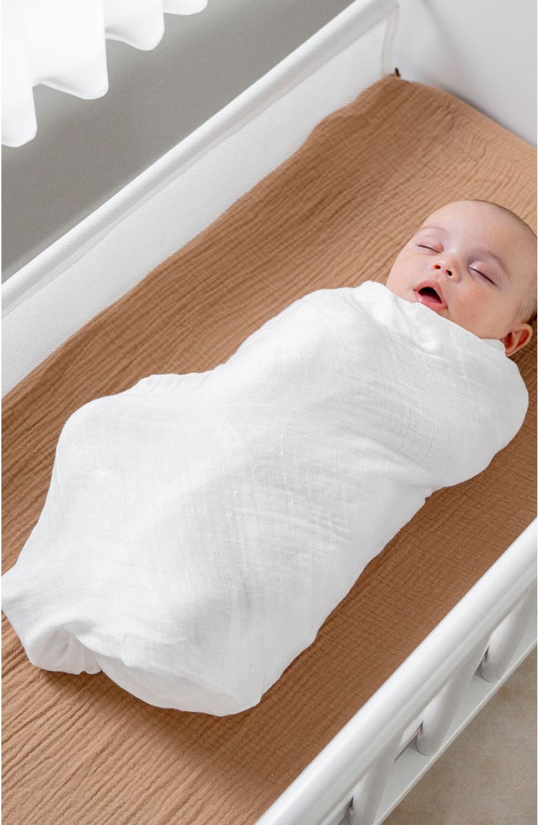 Comfy Cubs Muslin Swaddle Blanket, 2 Pack, Alternate, color, White
