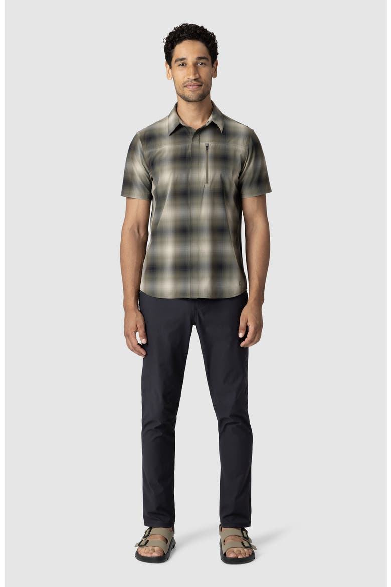 Astroman Short Sleeve Sun Shirt, Alternate, color, RANGER GREEN PLAID