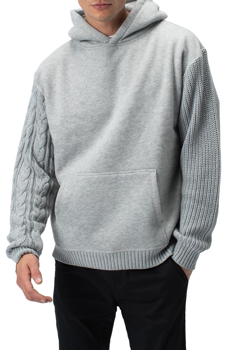 ZANEROBE Cable Mix Media Hoodie, Main, color,