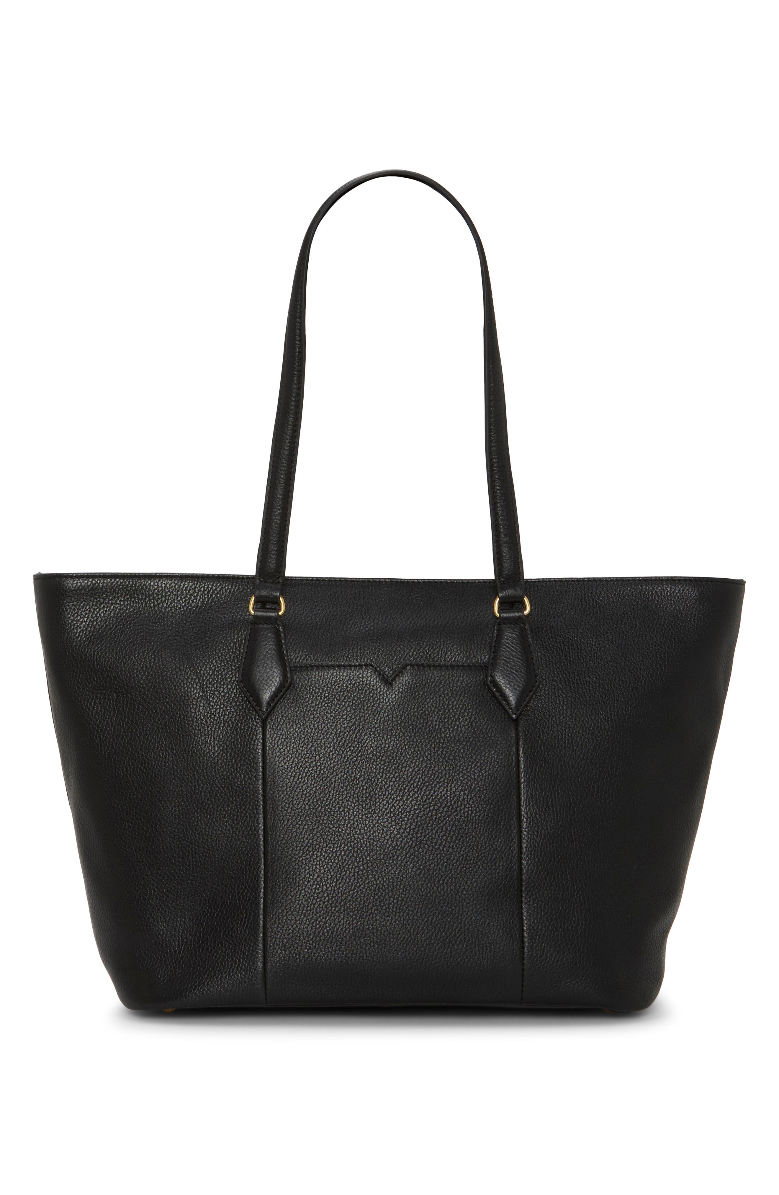 Vince Camuto Noemi Leather Tote, Alternate, color, Black
