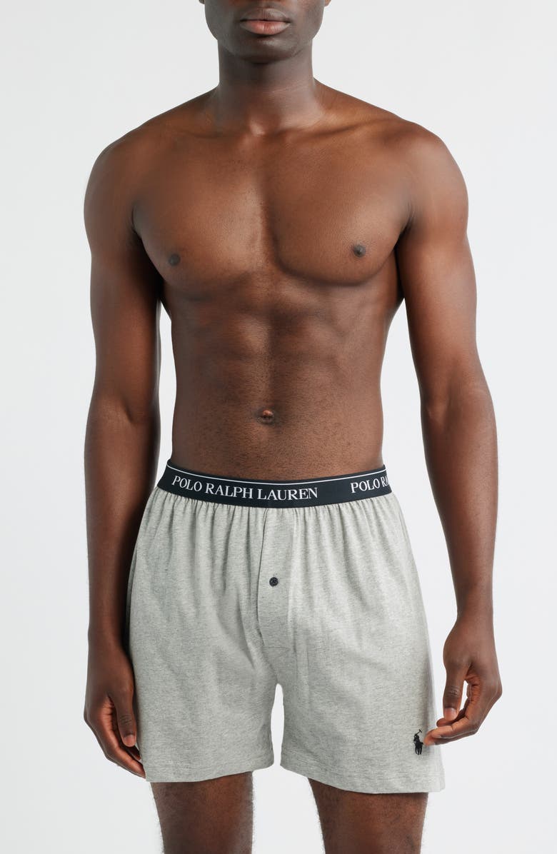 Polo Ralph Lauren Assorted 3-Pack Knit Boxers, Alternate, color, Assorted Grey