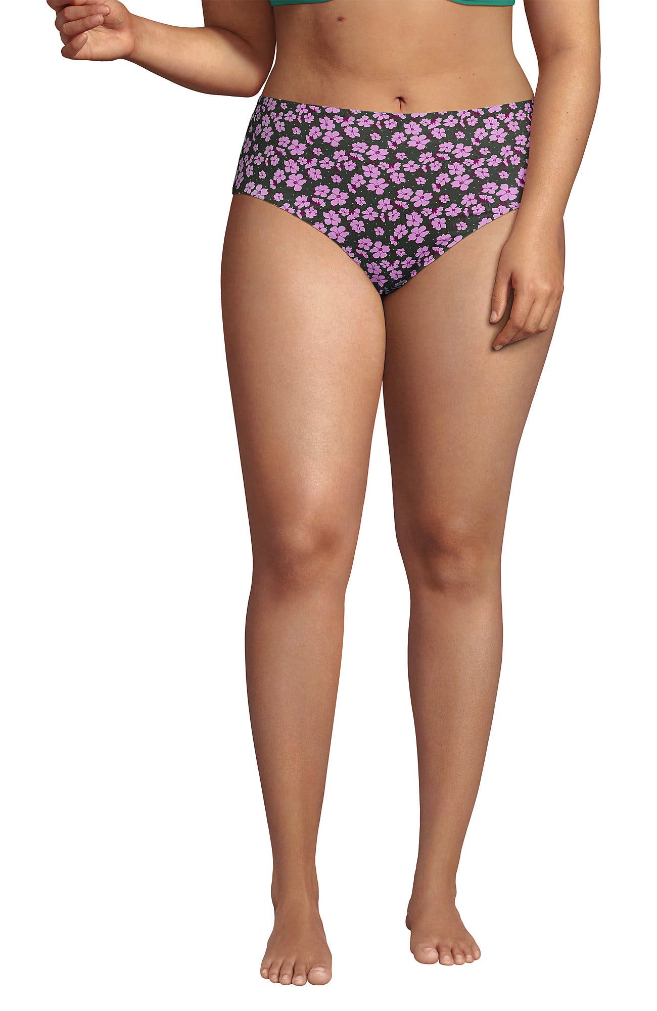 Olive Green Pansy Floral