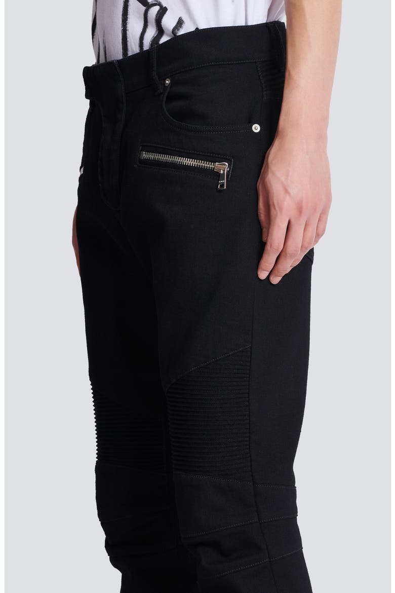 Denim Biker Pants, Alternate, color, 0PA BLACK