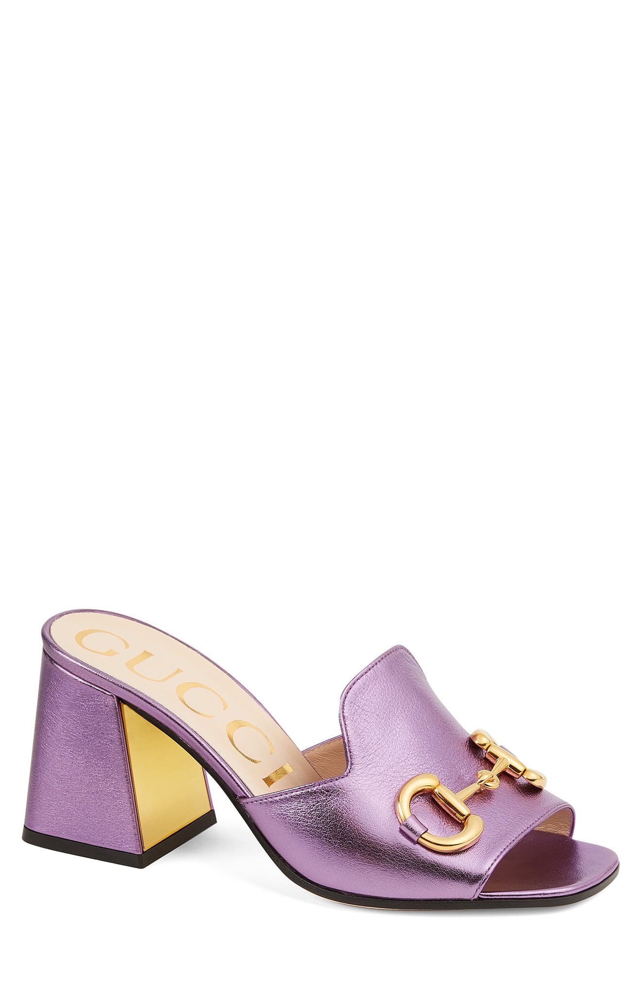 Gucci Baby Horsebit Slide Sandal, Main, color, 