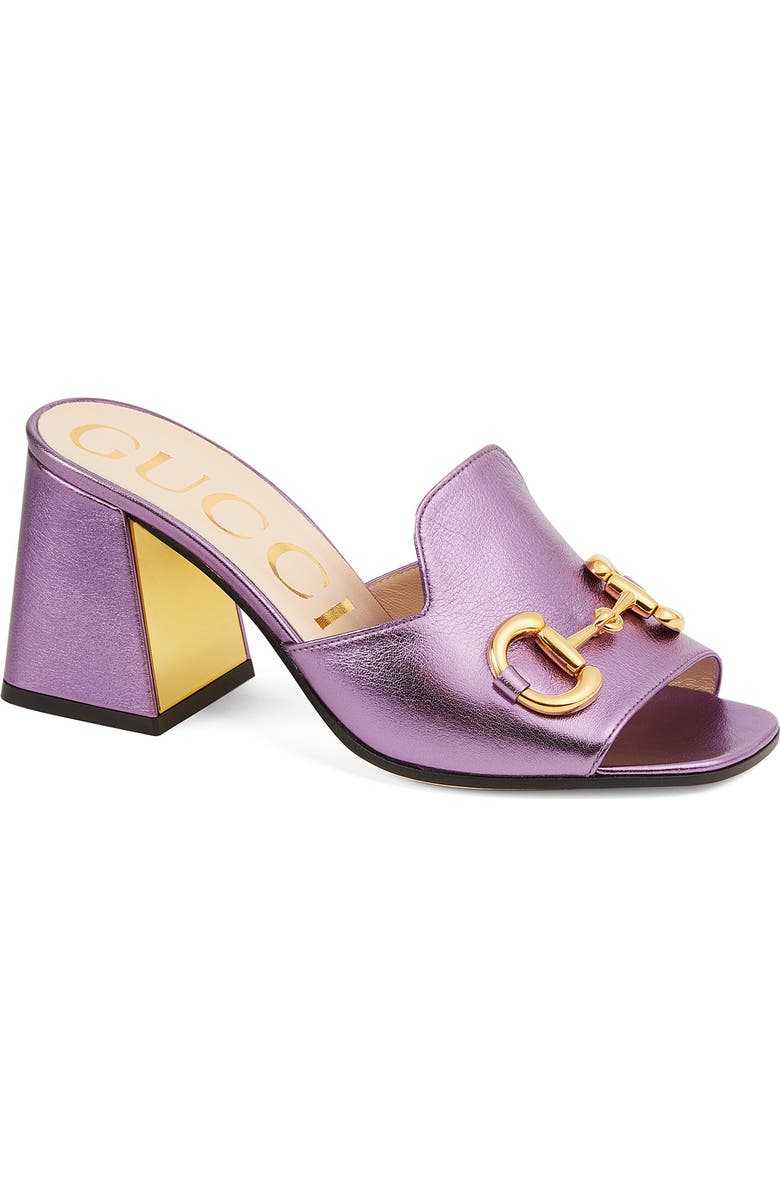 Gucci Baby Horsebit Slide Sandal, Main, color,