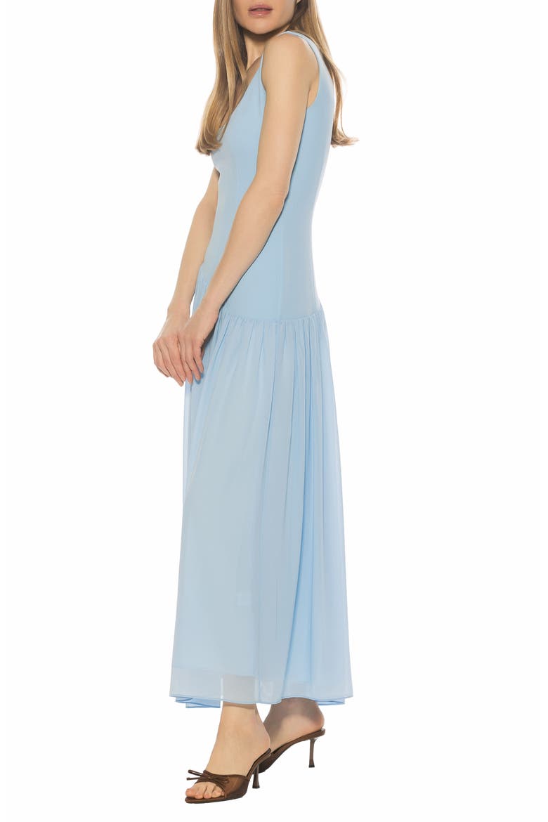 Elowen U-Neck Maxi Dress, Alternate, color, HALOGEN BLUE