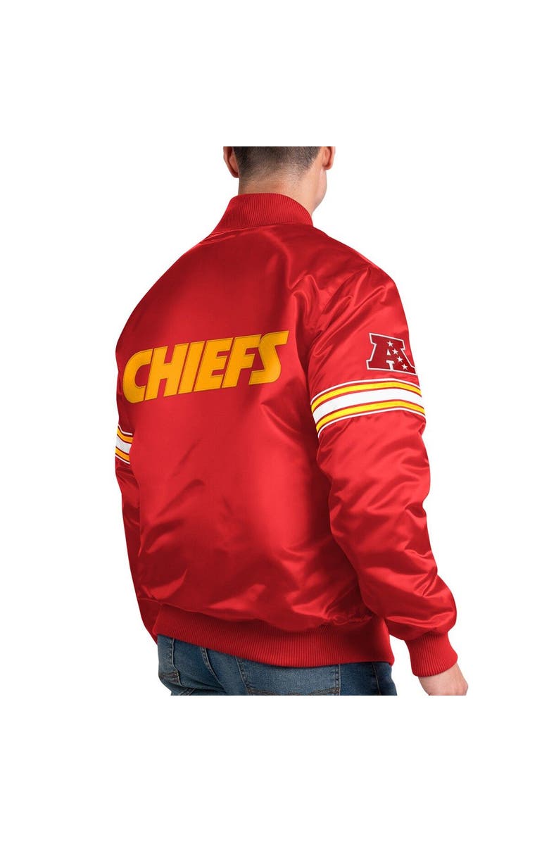STARTER Men's Starter Red Kansas City Chiefs The Pick and Roll Full-Snap Jacket, Alternate, color, 