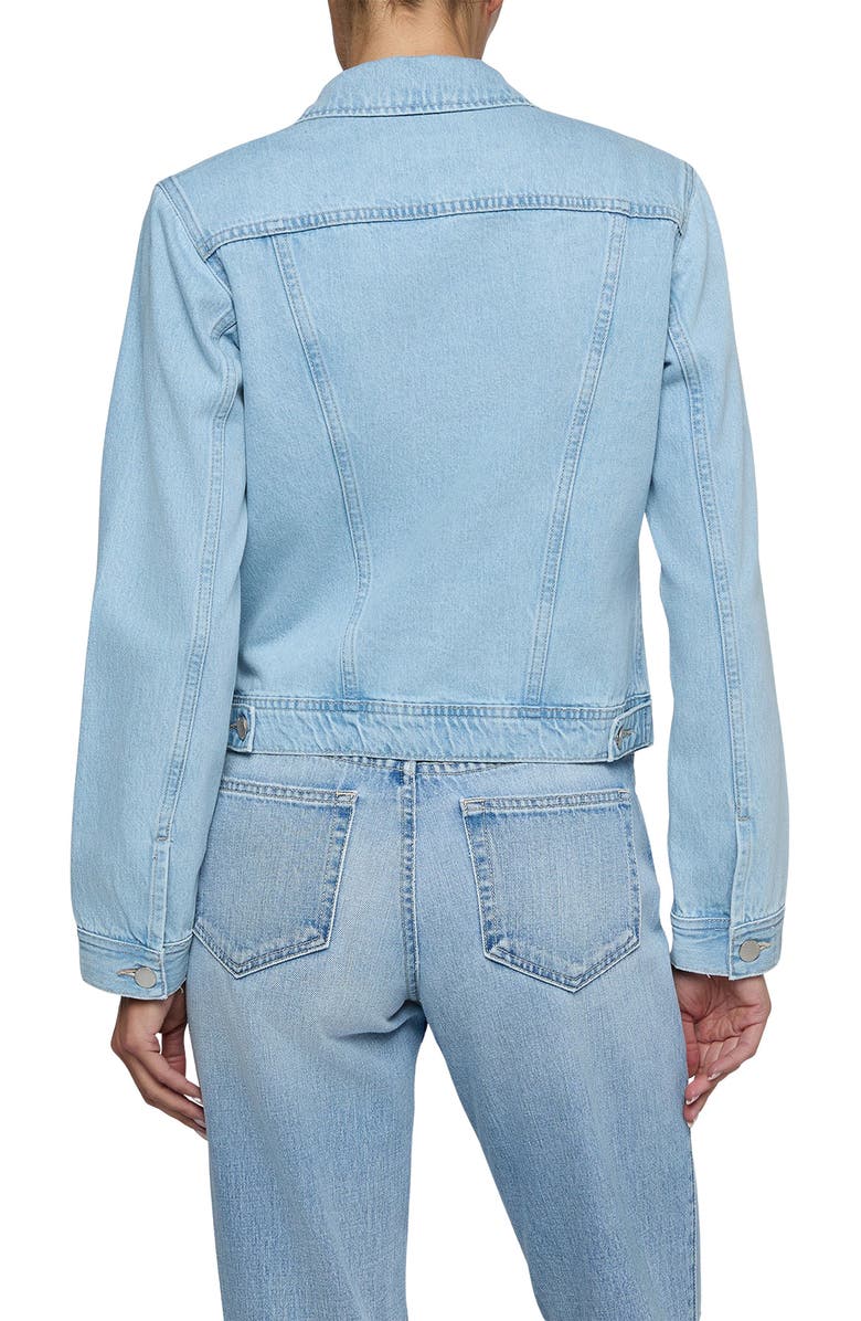 L'AGENCE Celine Denim Trucker Jacket, Alternate, color, Fontana