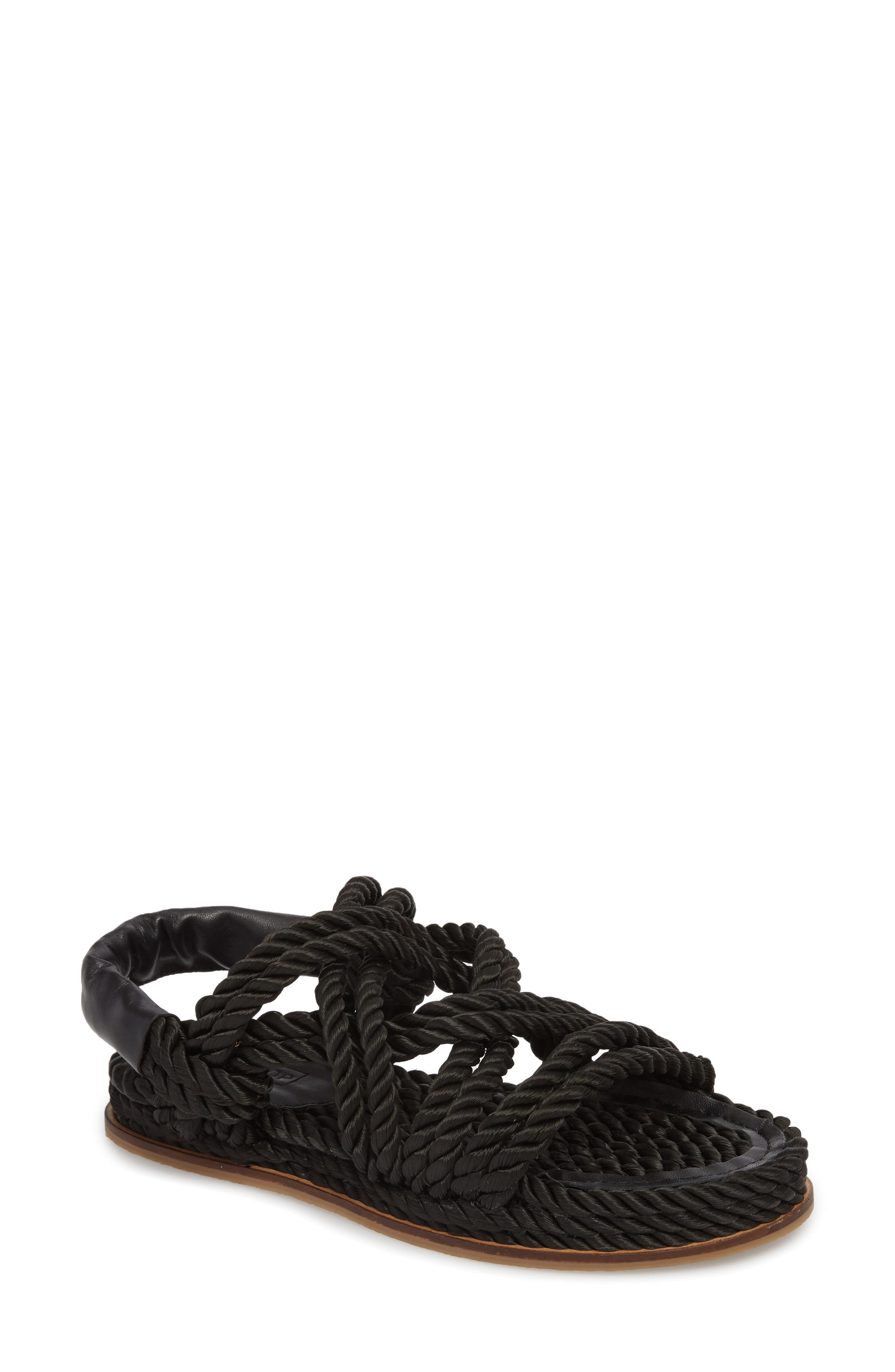 Topshop Fiesta Rope Flat Sandal, Main, color, 