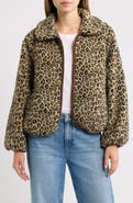 THE GREAT. The Vail Leopard Print Fleece Jacket