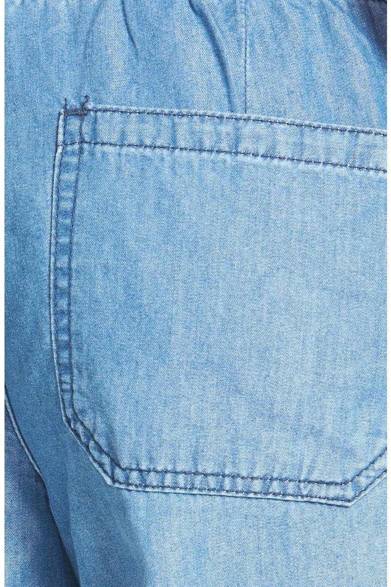 Denim Gaucho Pants, Alternate, color, MIDNIGHT