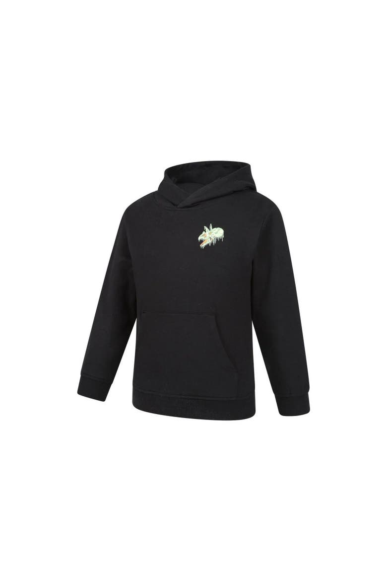 Childrens/Kids Dripping Dino Hoodie, Alternate, color, Jet Black