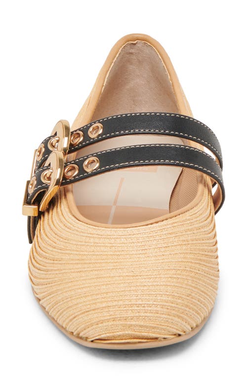 Dolce Vita Baylee Mary Jane Flat In Natural Raffia