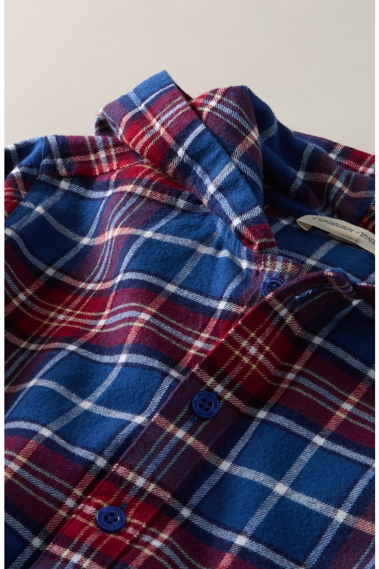 Kids' Hooded Plaid Button-Up Flannel Shirt, Alternate, color, BLUE VOYAGE GUARD PLAID