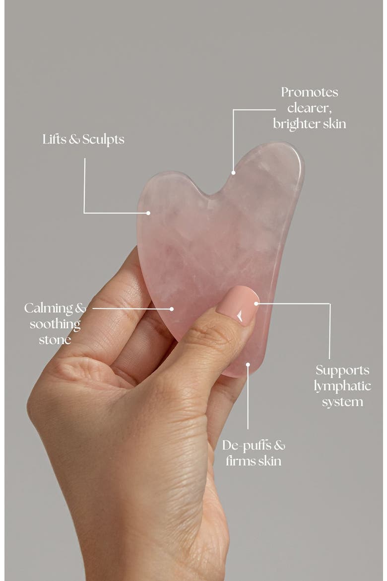 Rose Quartz Gua Sha, Alternate, color, ROSE QUARTZ