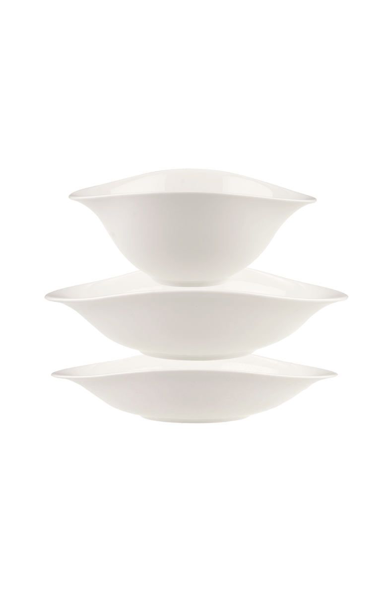 Villeroy & Boch Vapiano 6 Piece Set 2 x Pasta, Salad, Soup Bowl, Main, color, White