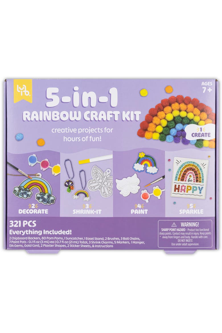 Bicycle 5In1 Rainbow Craft Kit, Main, color, Multicolored