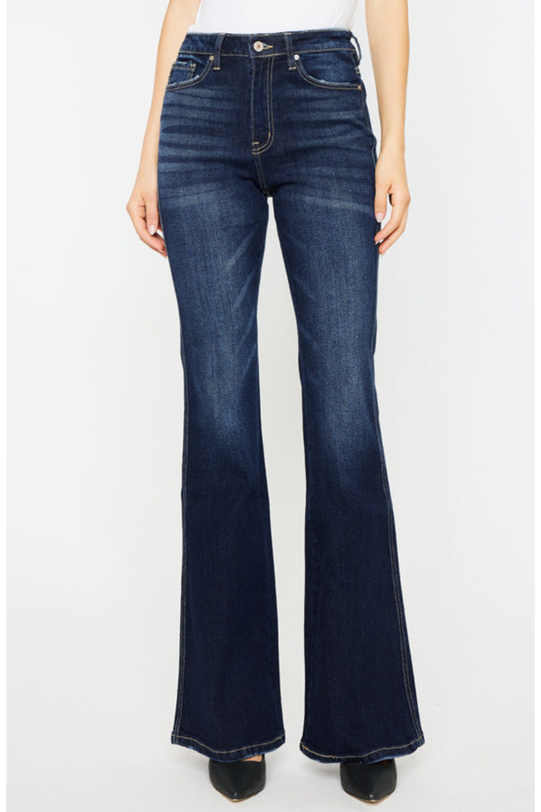 Luke High Rise Flare Jeans, Main, color, Dark Wash