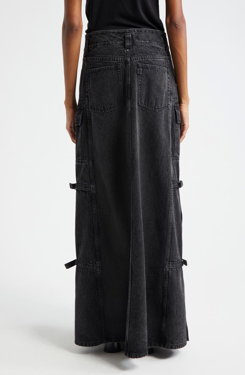 3.1 Phillip Lim Utility Denim Maxi Skirt, Alternate, color, Washed Black