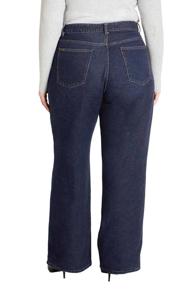 City Chic Jojo St. Wide Leg Jeans, Alternate, color, Dark Denim