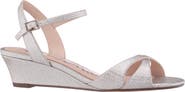 Nina Flora Ankle Strap Wedge Sandal