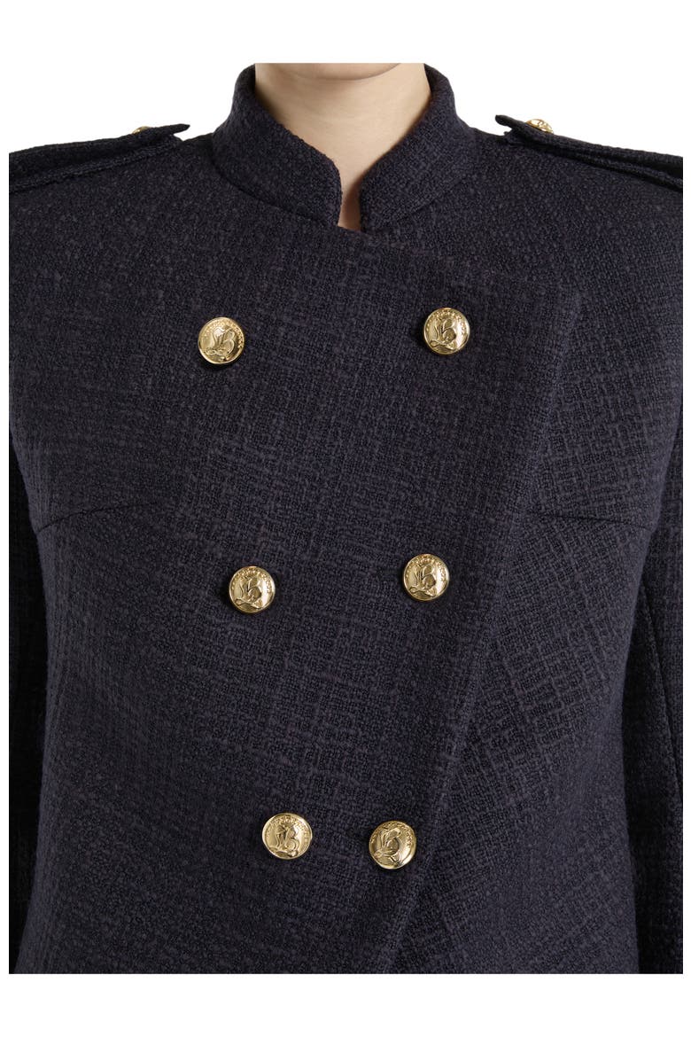 Tweed 6-Button Jacket, Alternate, color, blue