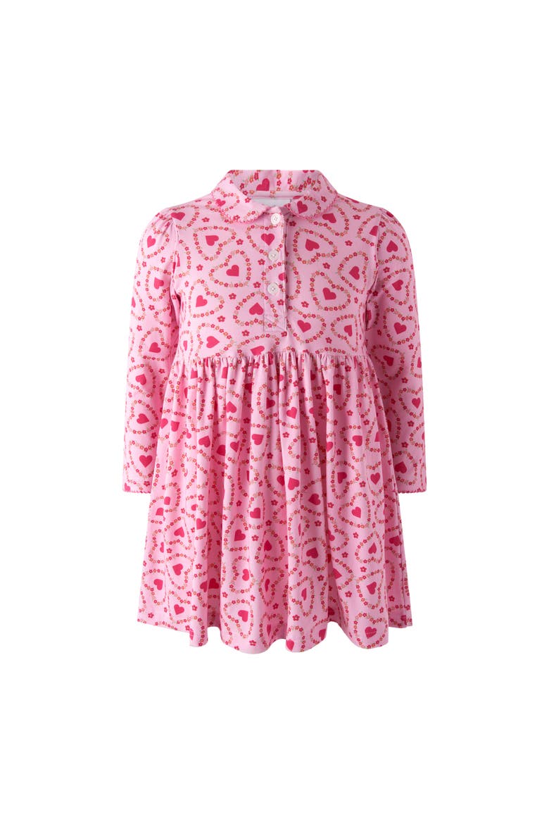 Floral Heart Jersey Dress, Main, color, Pink