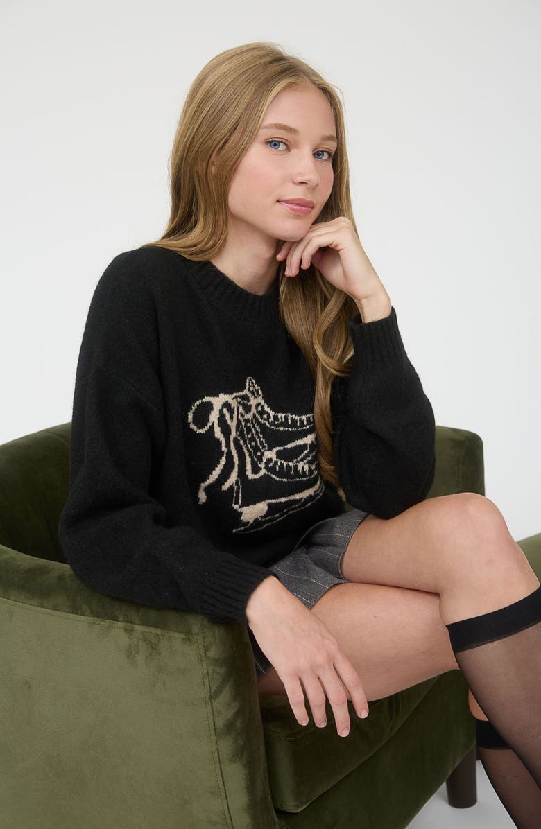 Blu Pepper Skate Sweater, Alternate, color, Black