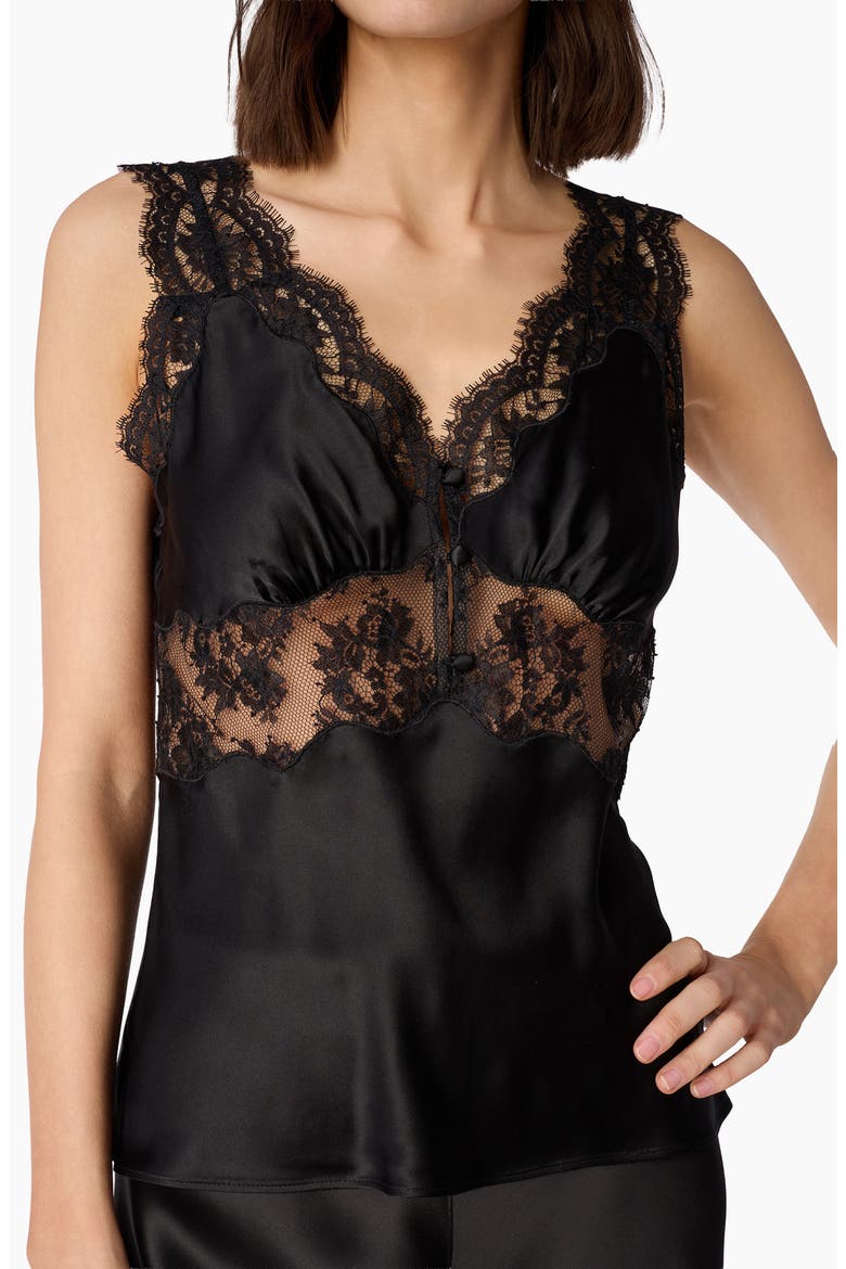 Ada Silk Camisole, Alternate, color, BLACK