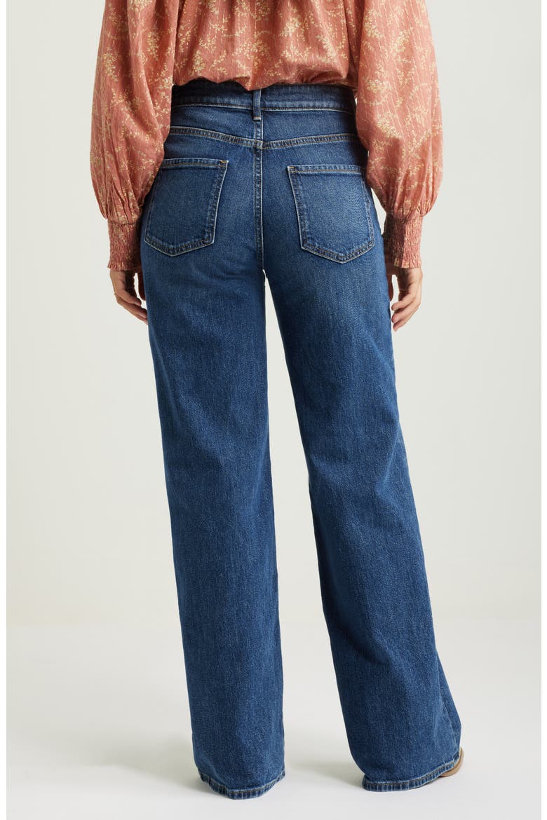 High Rise Wide Leg Jeans, Alternate, color, DARK WASH