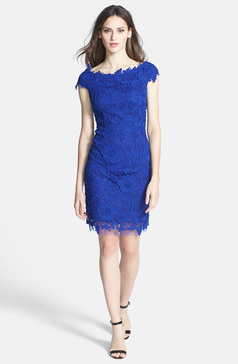 Betsy & Adam Lace Sheath Dress, Alternate, color, 