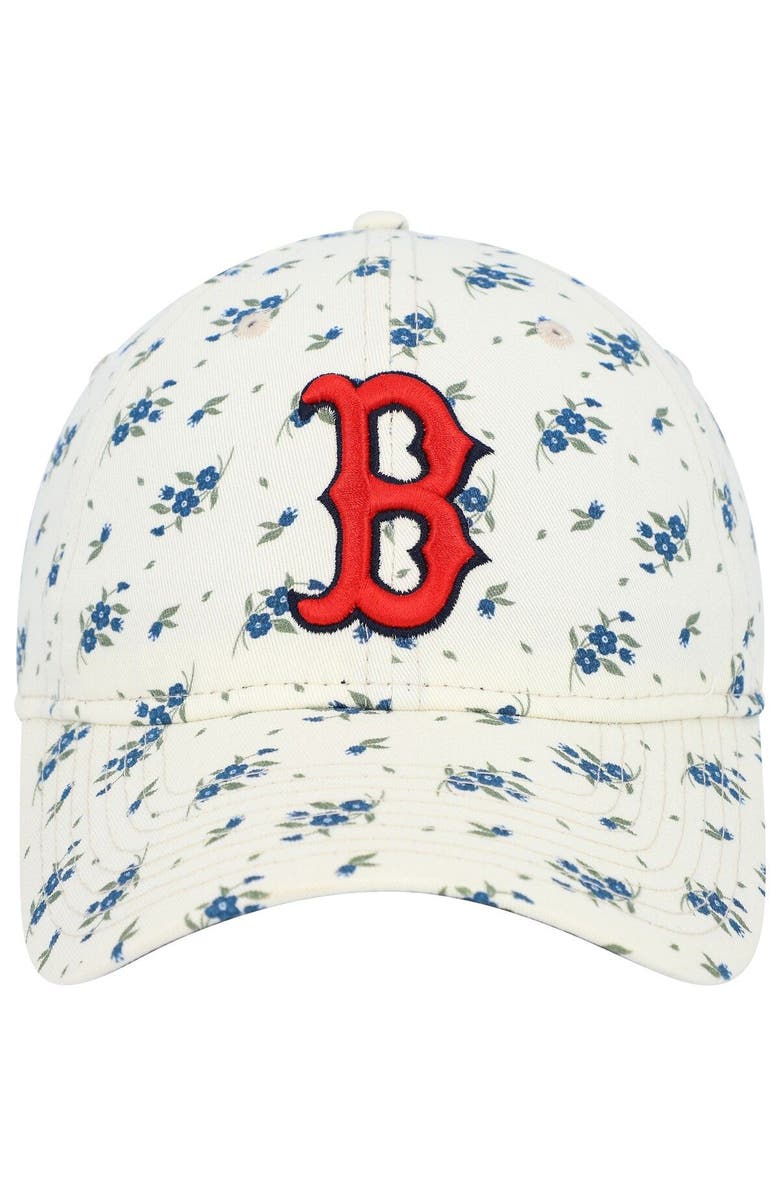 New Era Women's New Era Cream Boston Red Sox Chrome Bloom 9TWENTY Adjustable Hat, Alternate, color, 