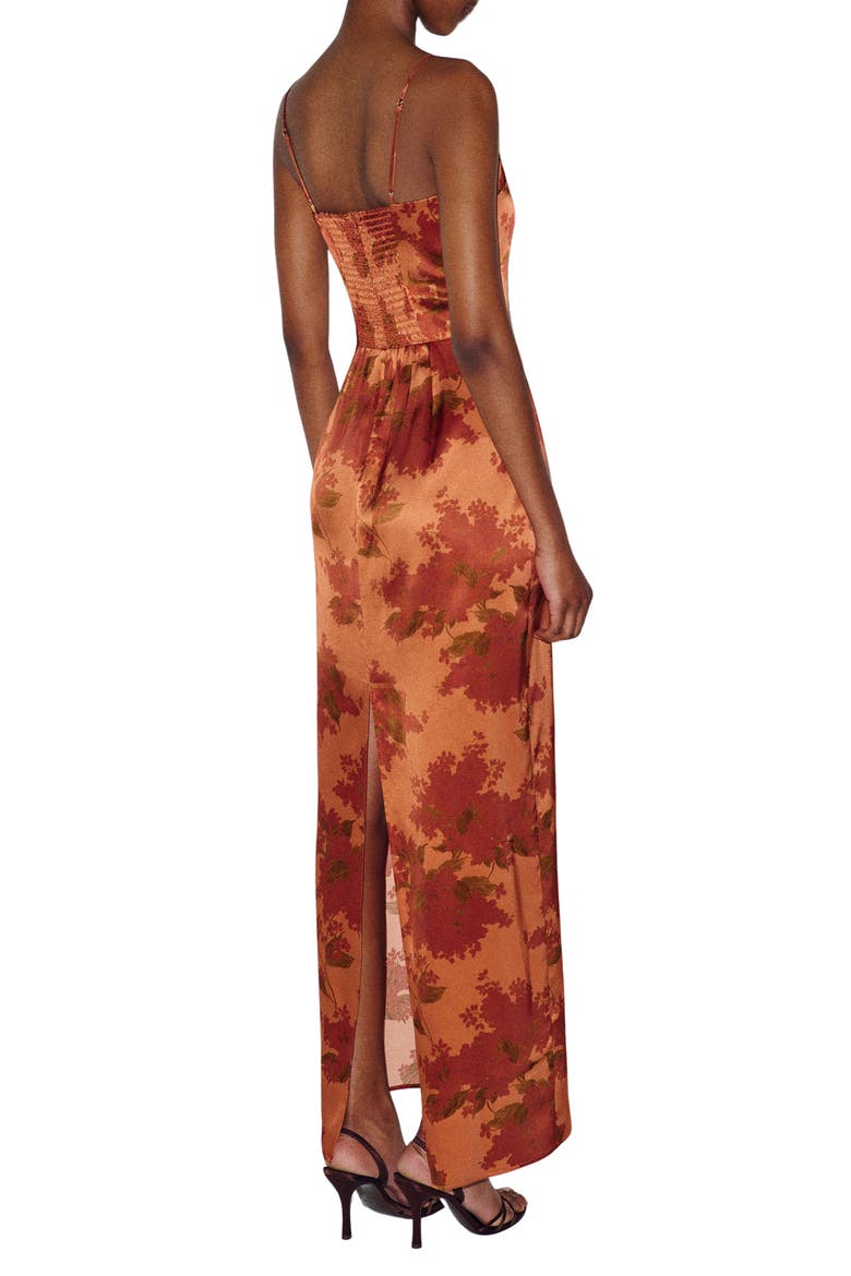 Frankie Floral Silk Jacquard Dress, Alternate, color, BURLESQUE