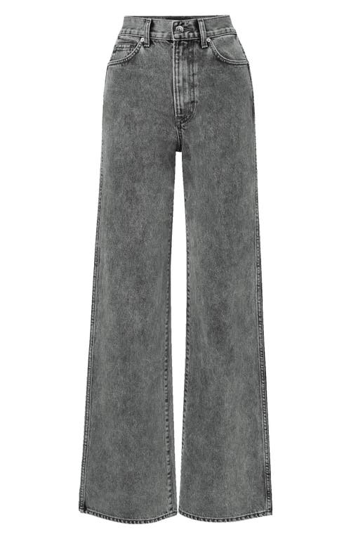 Veronica Beard Taylor High Waist Wide Leg Jeans In Gray