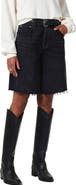 Citizens of Humanity Ayla Distressed High Waist Cutoff Denim Bermuda Shorts