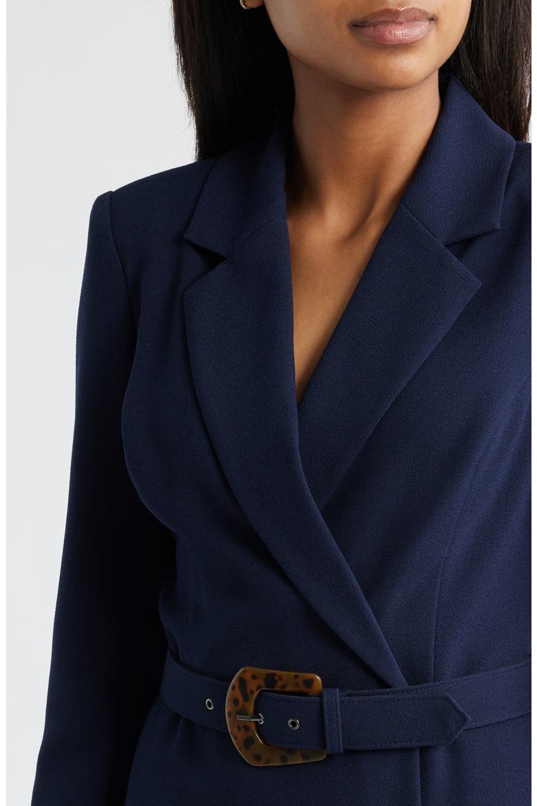 Long Sleeve Belted Blazer Dress, Alternate, color, NAVY