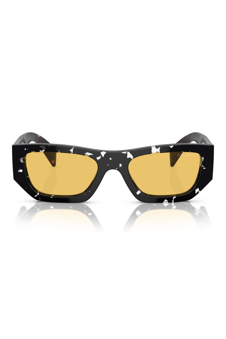 55mm Rectangular Sunglasses, Main, color, YELLOW
