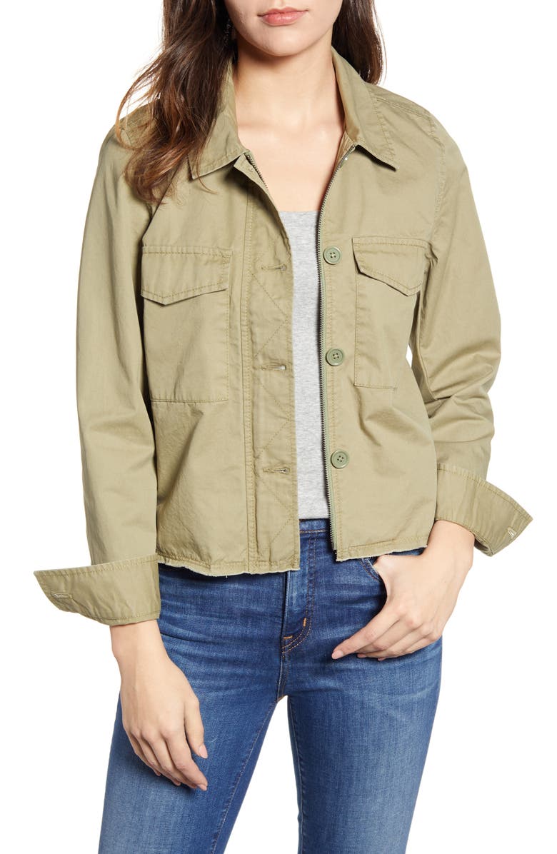 Caslon<sup>®</sup> Crop Utility Jacket, Main, color,